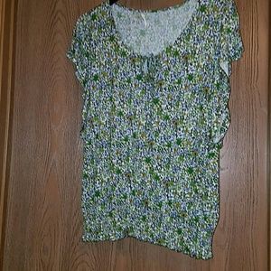 Old Navy Green print short sleeve top